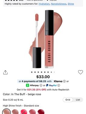 Bobbi Brown Crushed Oil-Infused Tinted Lip Gloss